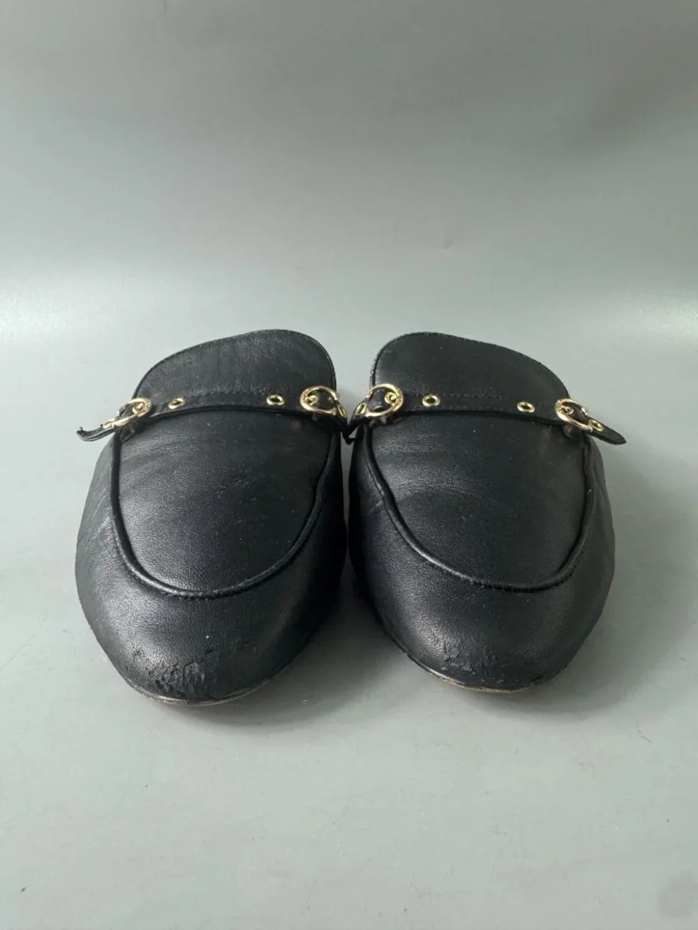 Authentic Coach Irene Black Leather Mule, Size 7.5 B